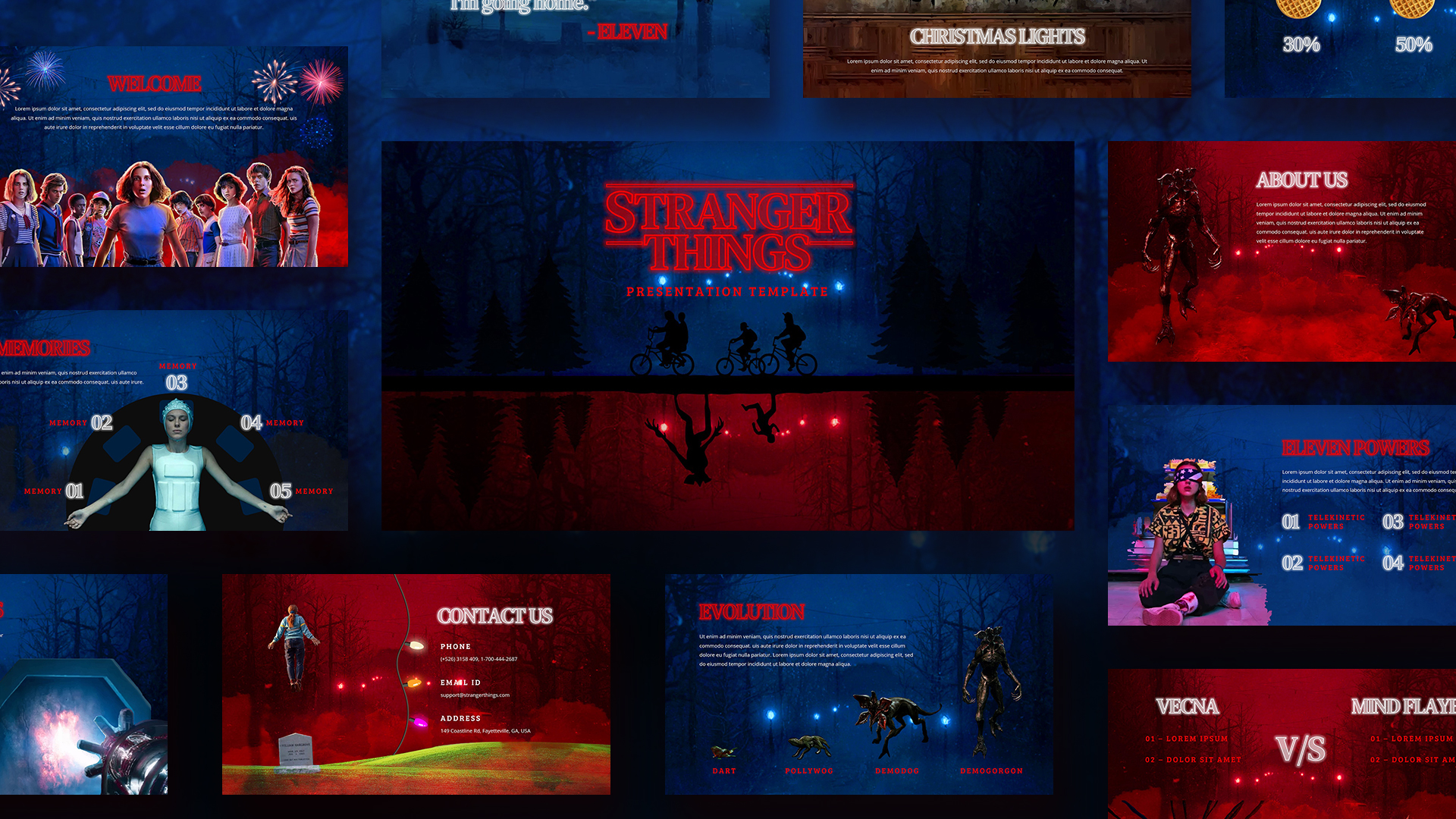 Free Stranger Things PowerPoint Template and Google Slides