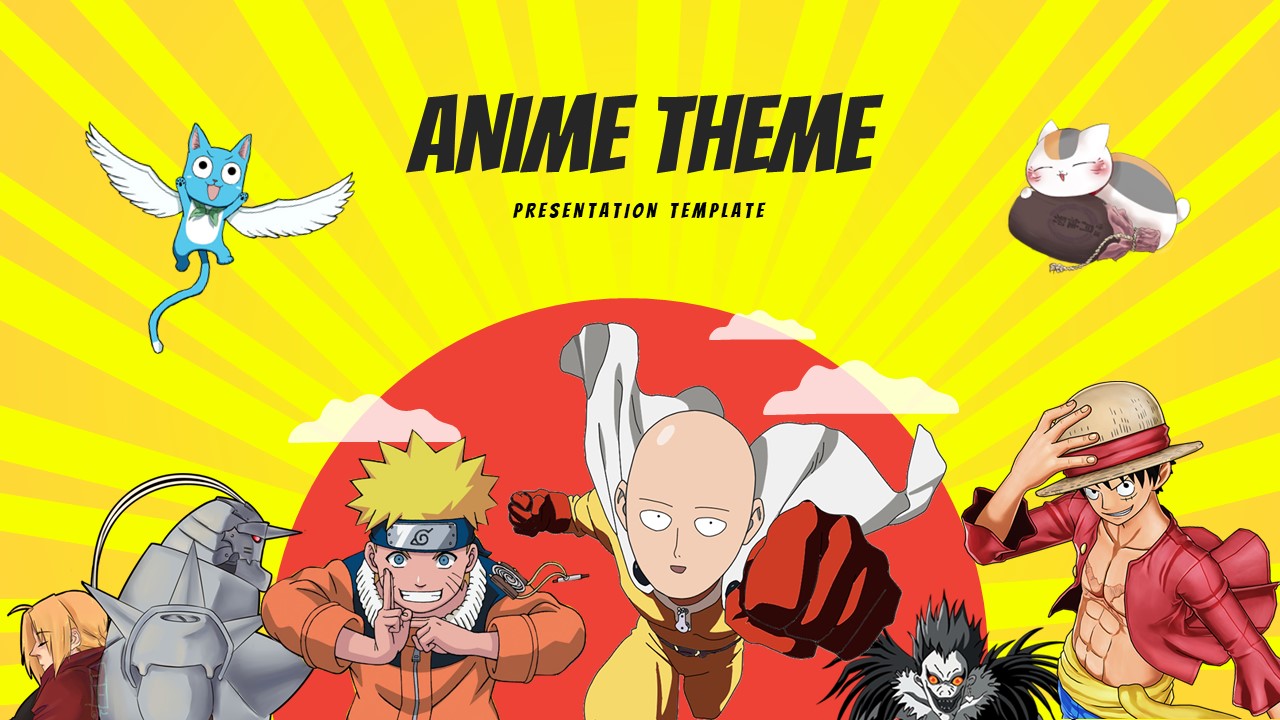 Plantilla gratuita de PowerPoint de anime