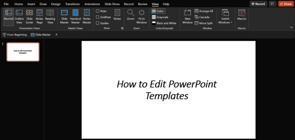 How to edit PowerPoint template