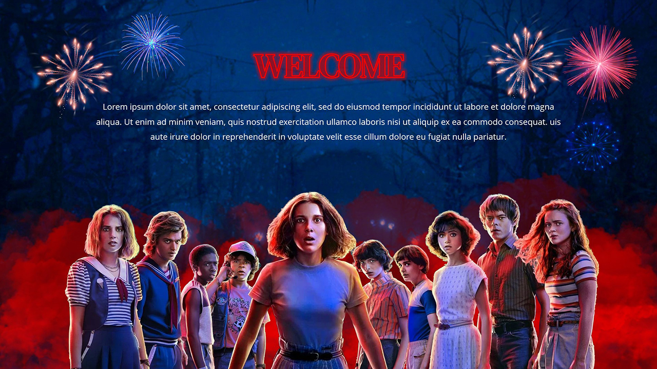 Free Stranger Things PowerPoint Template and Google Slides