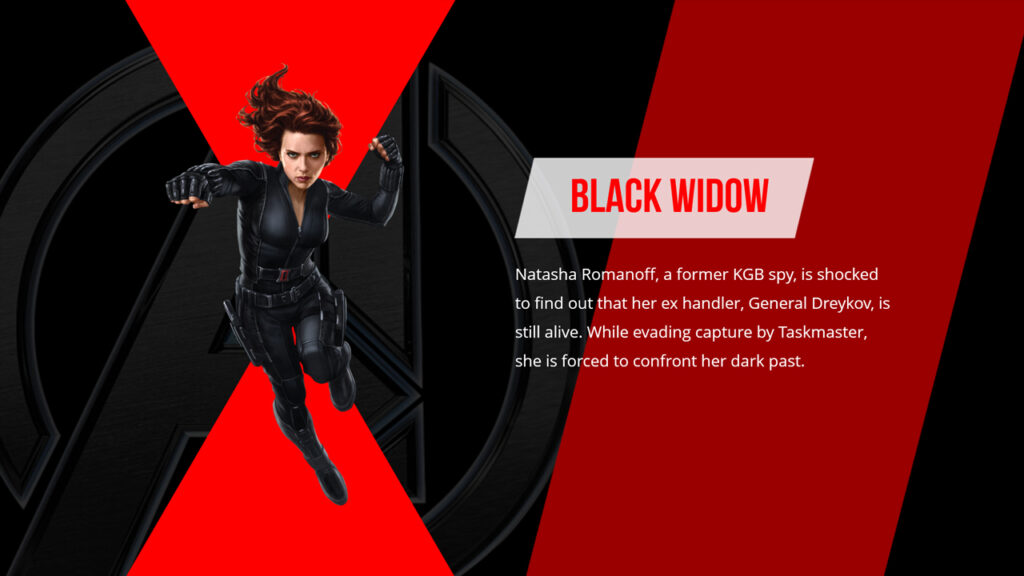 Black Widow theme slides