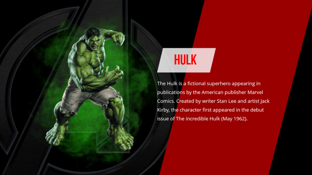 Free Hulk theme template