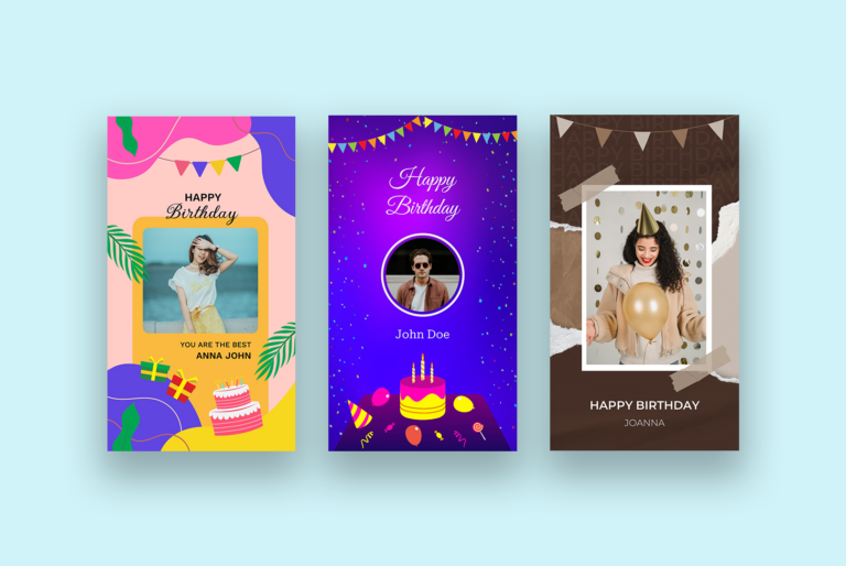 Free Happy Birthday Instagram Story Template cover image
