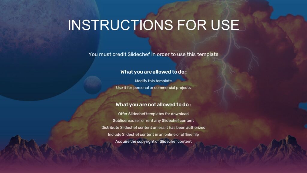Instructions for use