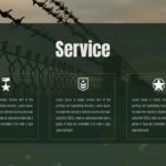 Service page with fence covered border background image