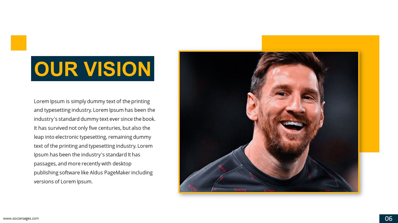soccer design vision template