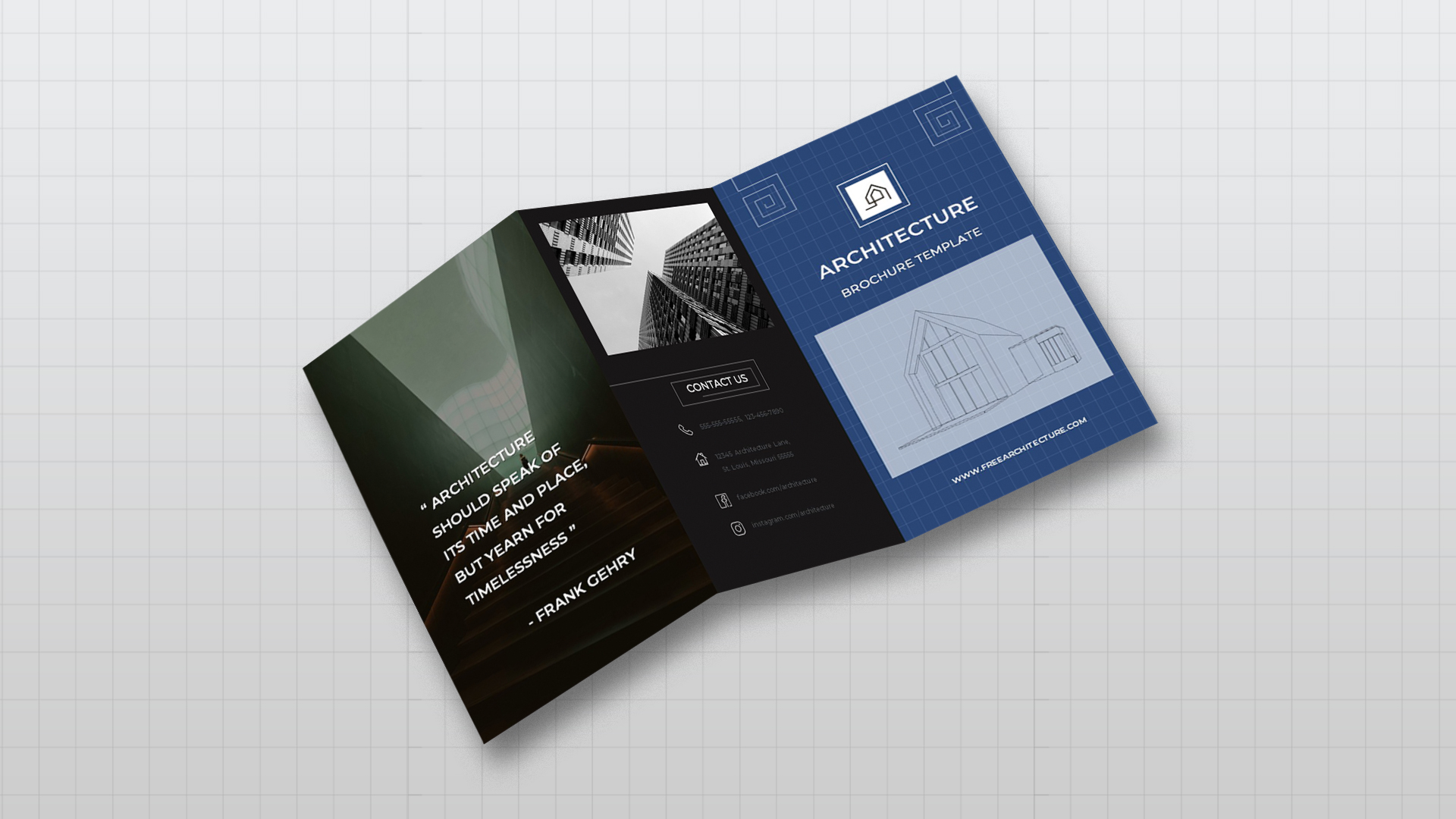Trifold brochure for architect