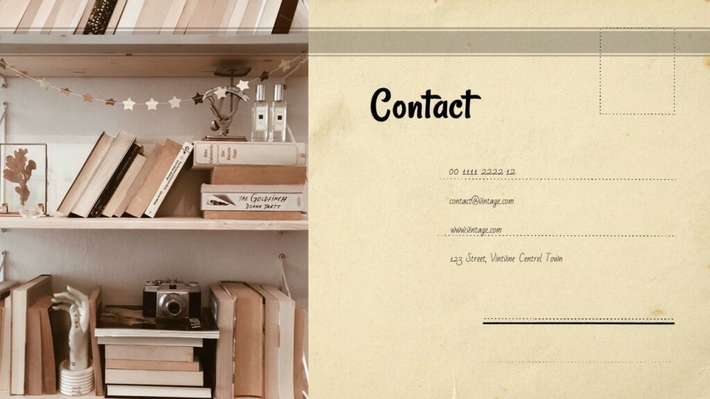 Vintage style contact us form