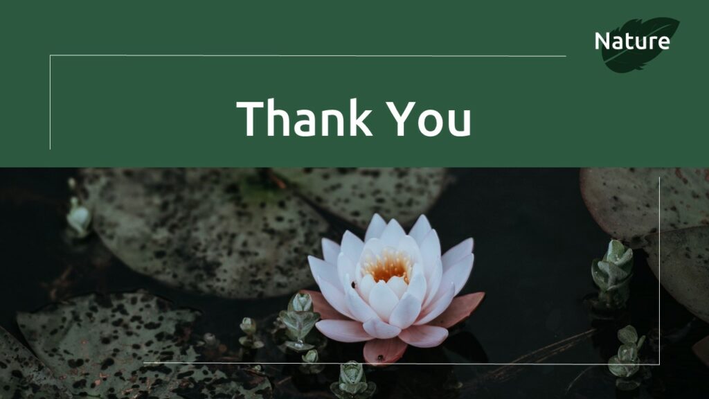 nature theme thank you slide