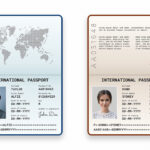 Plantilla de pasaporte en blanco