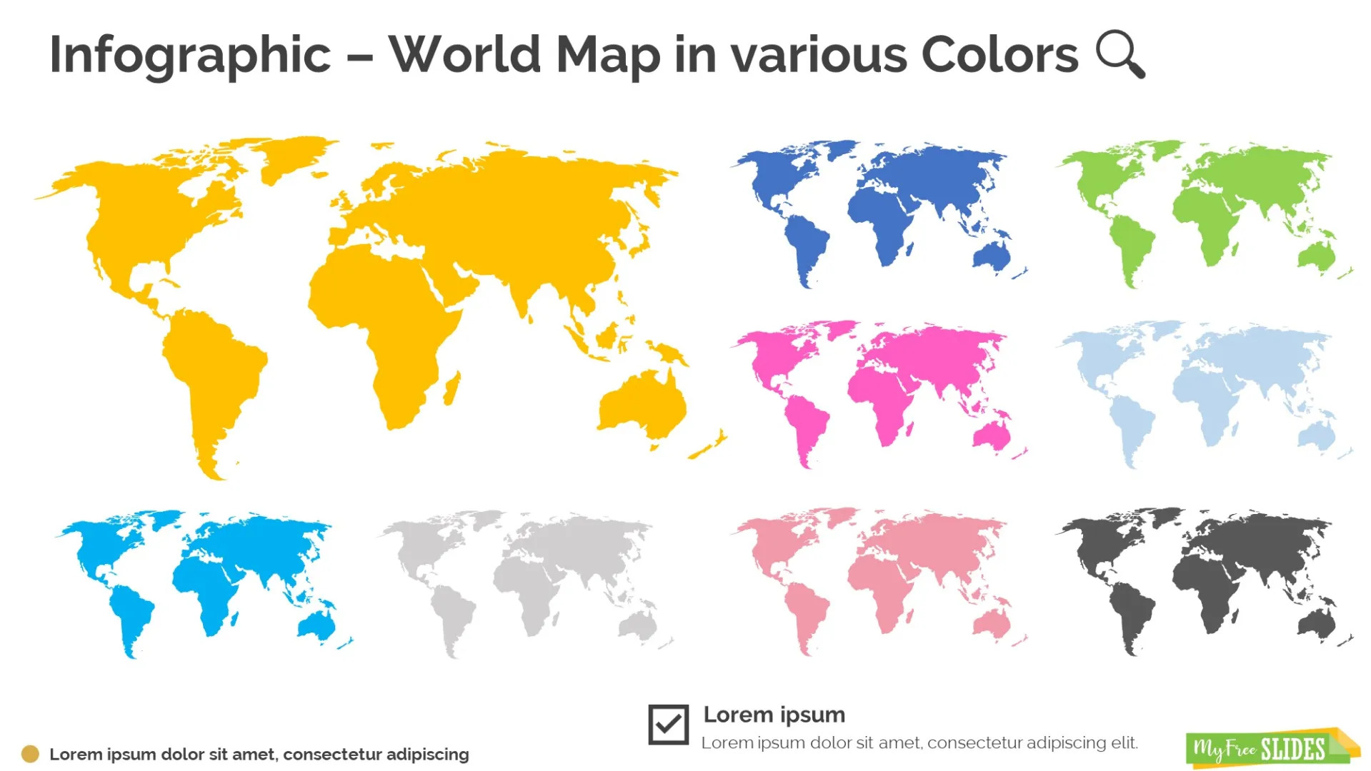 Mapa del mundo colorido gratuito