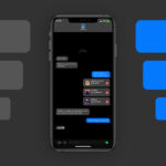 dark theme iPhone multimedia message