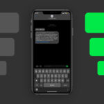 dark iPhone text message template
