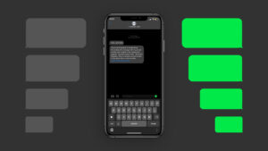 dark iPhone text message template