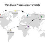 Free Flight Route World Map Template PowerPoint and Google Slides