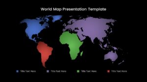 dark theme world map infographic