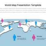 Free Gender Ratio World Map Template PowerPoint & Google Slides