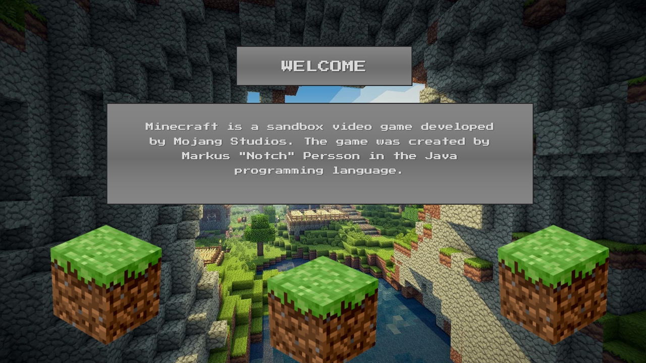 Free Interactive Minecraft Template PowerPoint and Google Slides