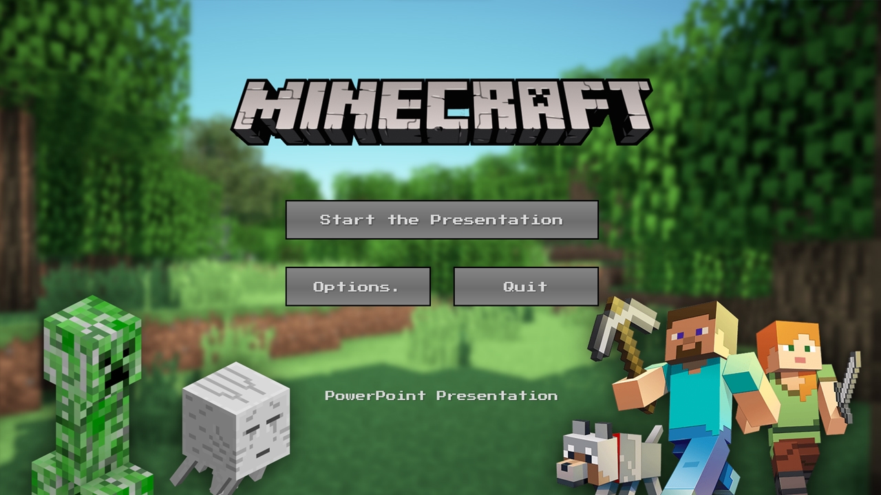 Plantilla de juego de Minecraft