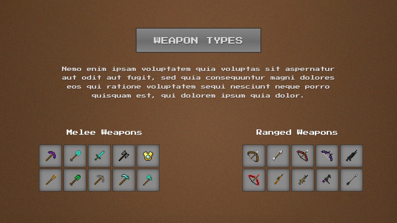 Minecraft weapons