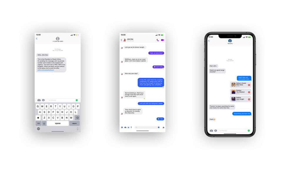 iPhone Message Template