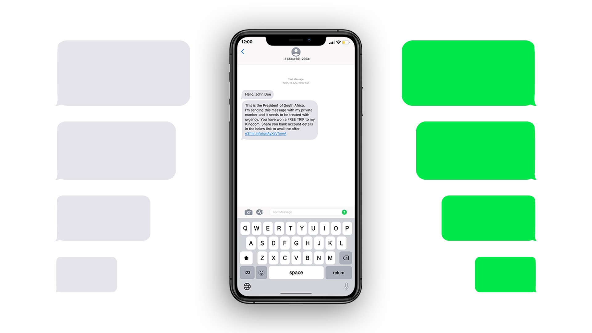 iphone message template online