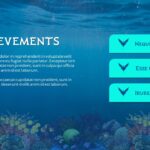 Achievement page showcasing aquatic life at bottom