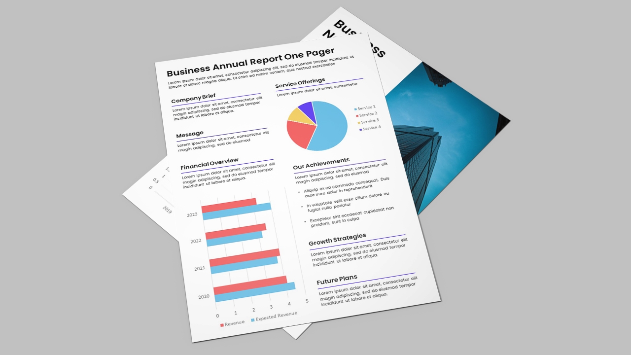 Free Business One Pager PowerPoint Template & Google Slides