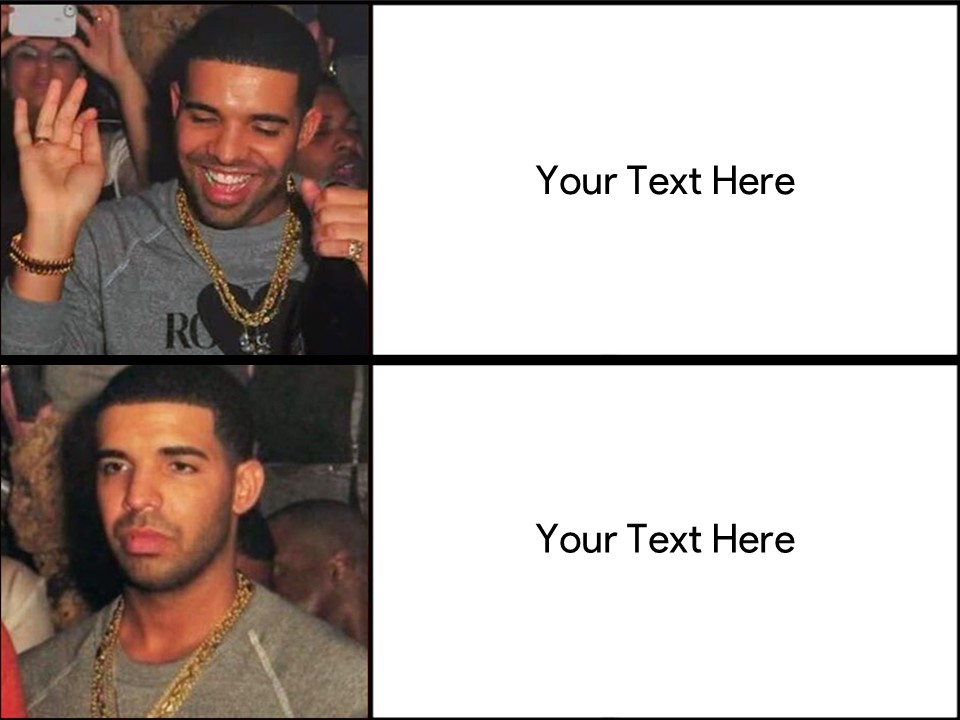 Free Drake Meme Template PowerPoint and Google Slides