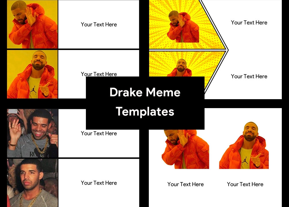 Imagen con múltiples memes de Drake