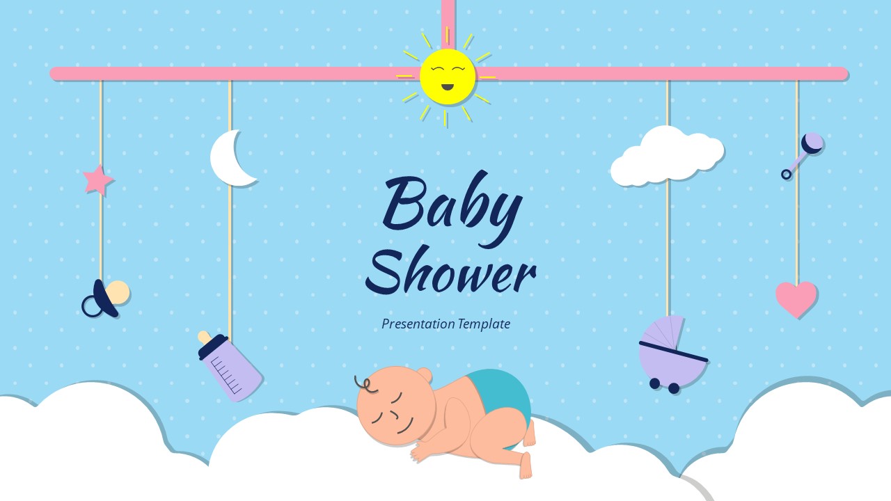 Baby shower theme template