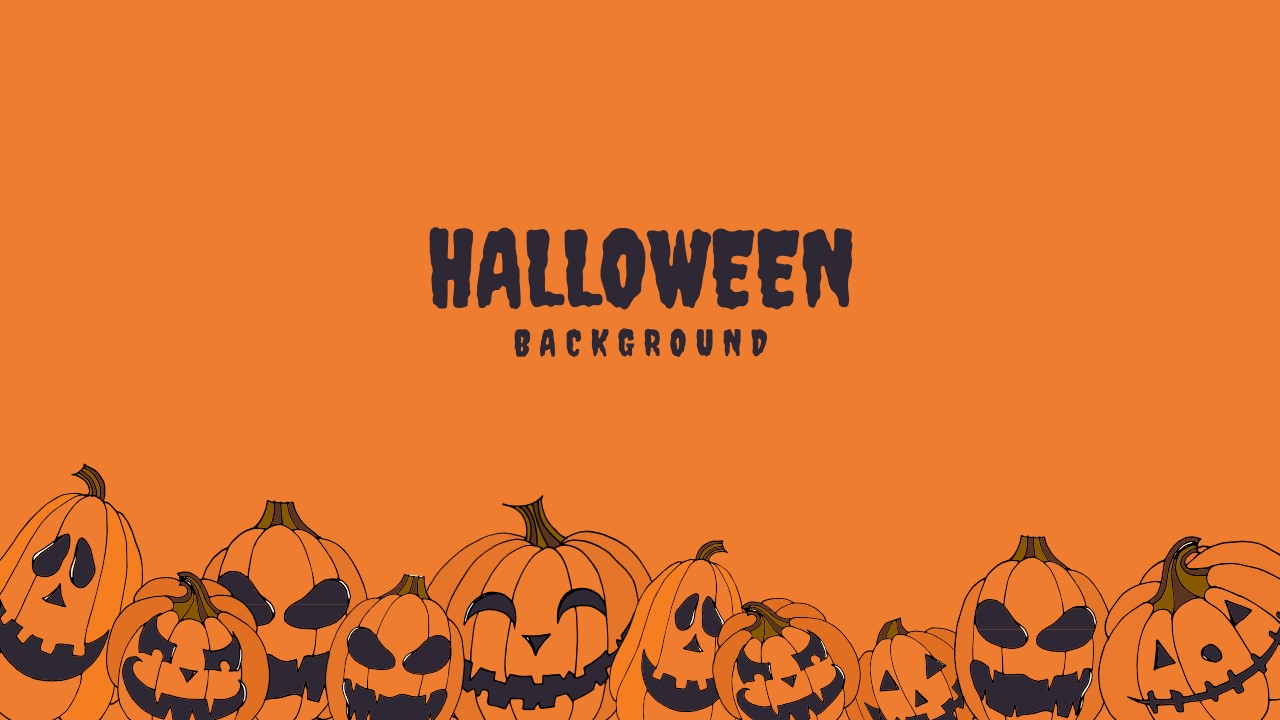 scary pumpkin theme background