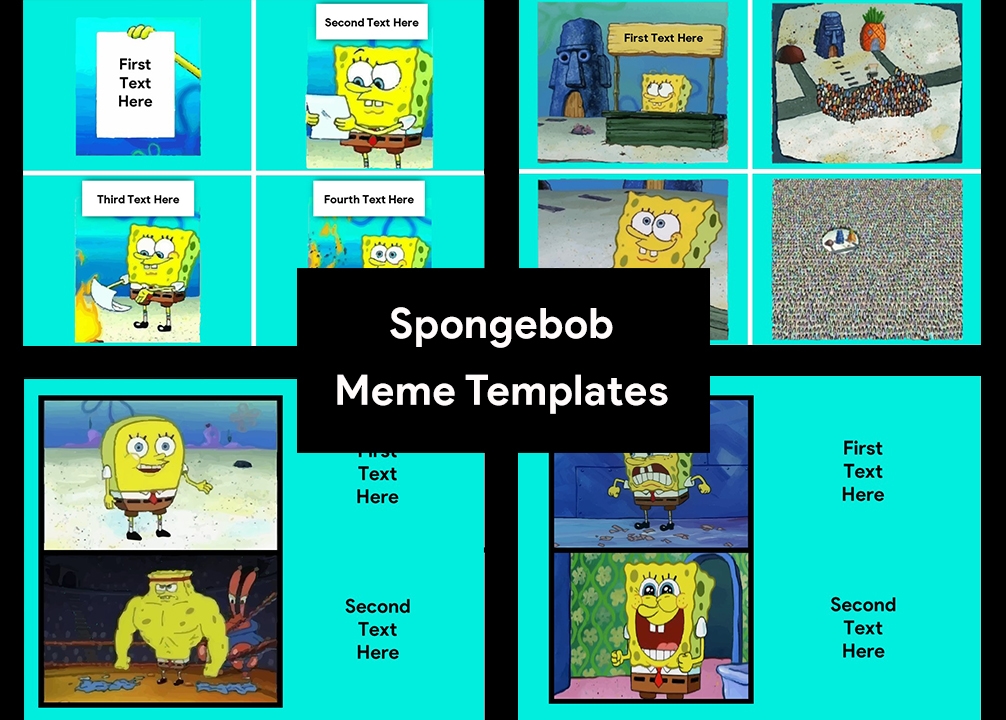 Plantilla de meme de Bob Esponja gratis para PowerPoint y Google Slides