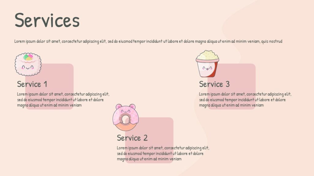 Cute our services template