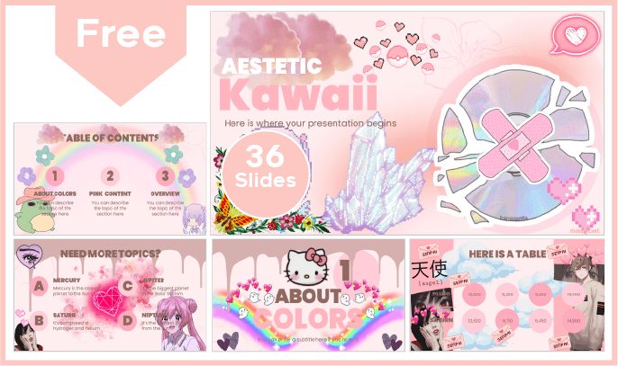 Plantilla kawaii linda gratis  