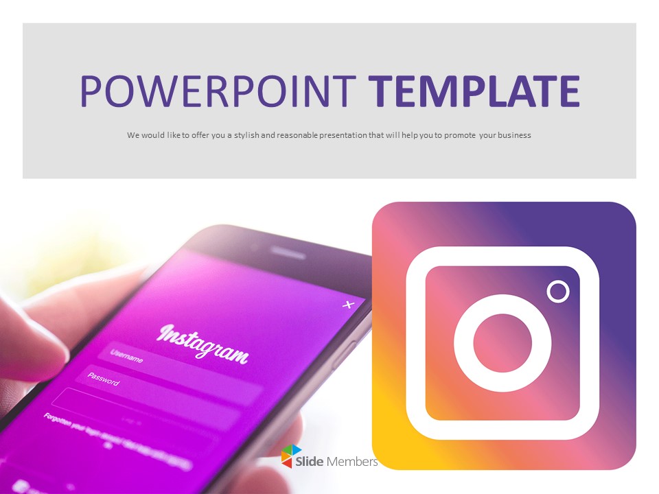 Plantilla PPT gratuita de Instagram  