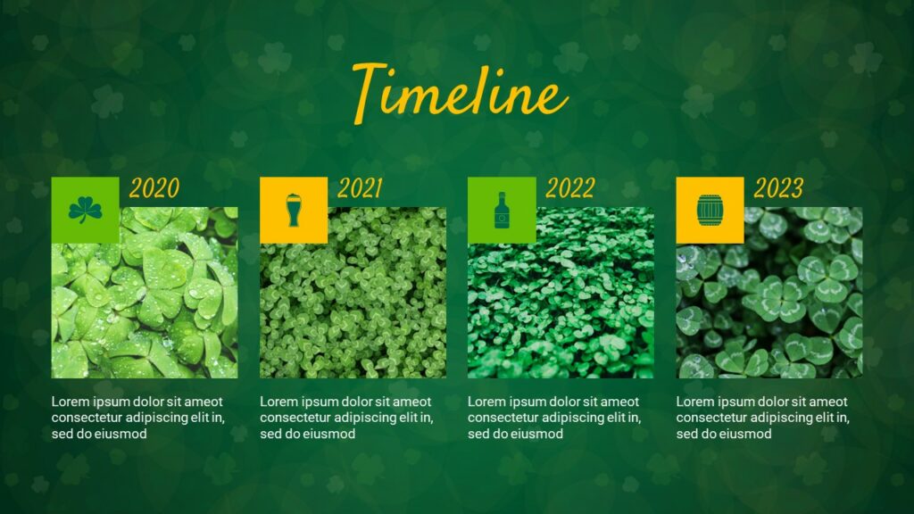 green timeline template
