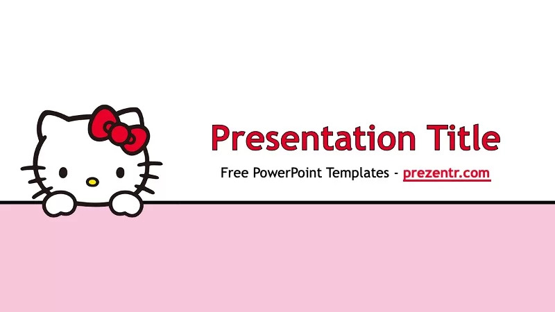 Plantilla de PowerPoint - Hello Kitty