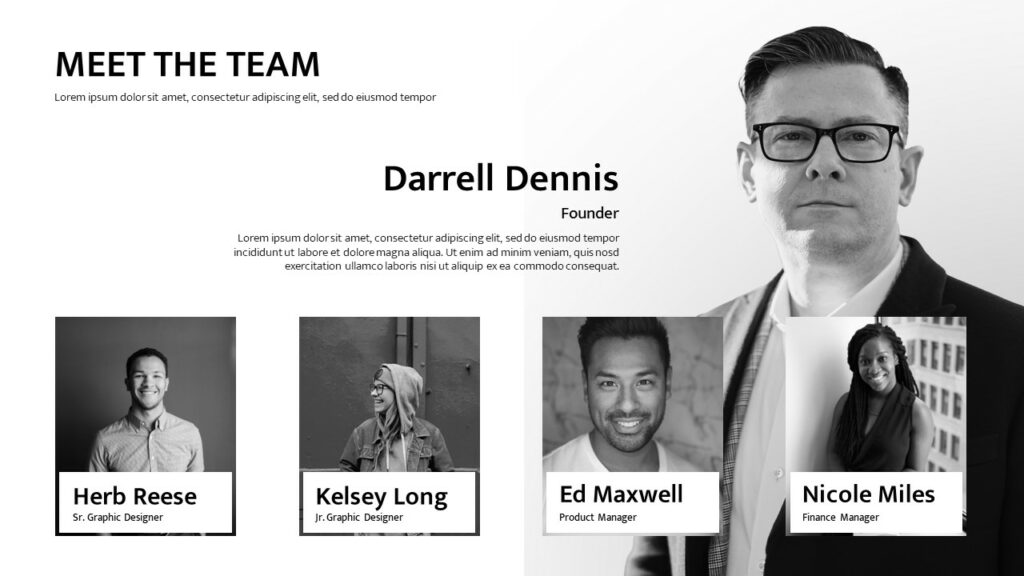 Free Meet the team Template PowerPoint & Google Slides