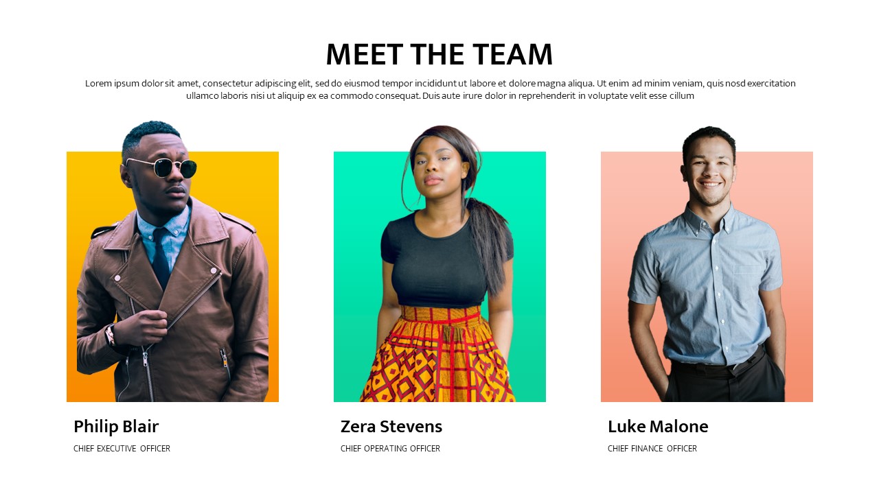 Free Meet the team Template PowerPoint & Google Slides