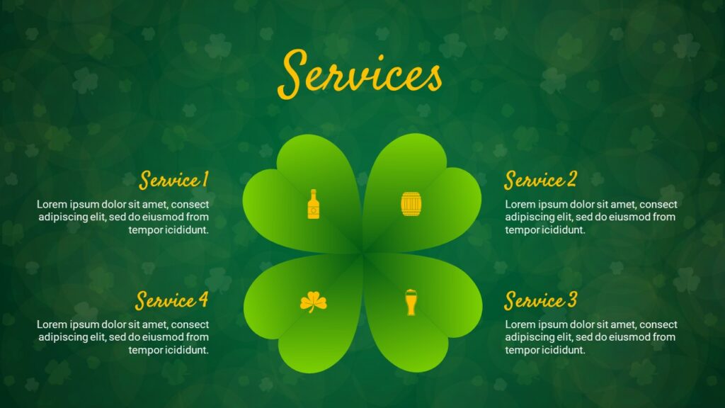 our services shamrock template