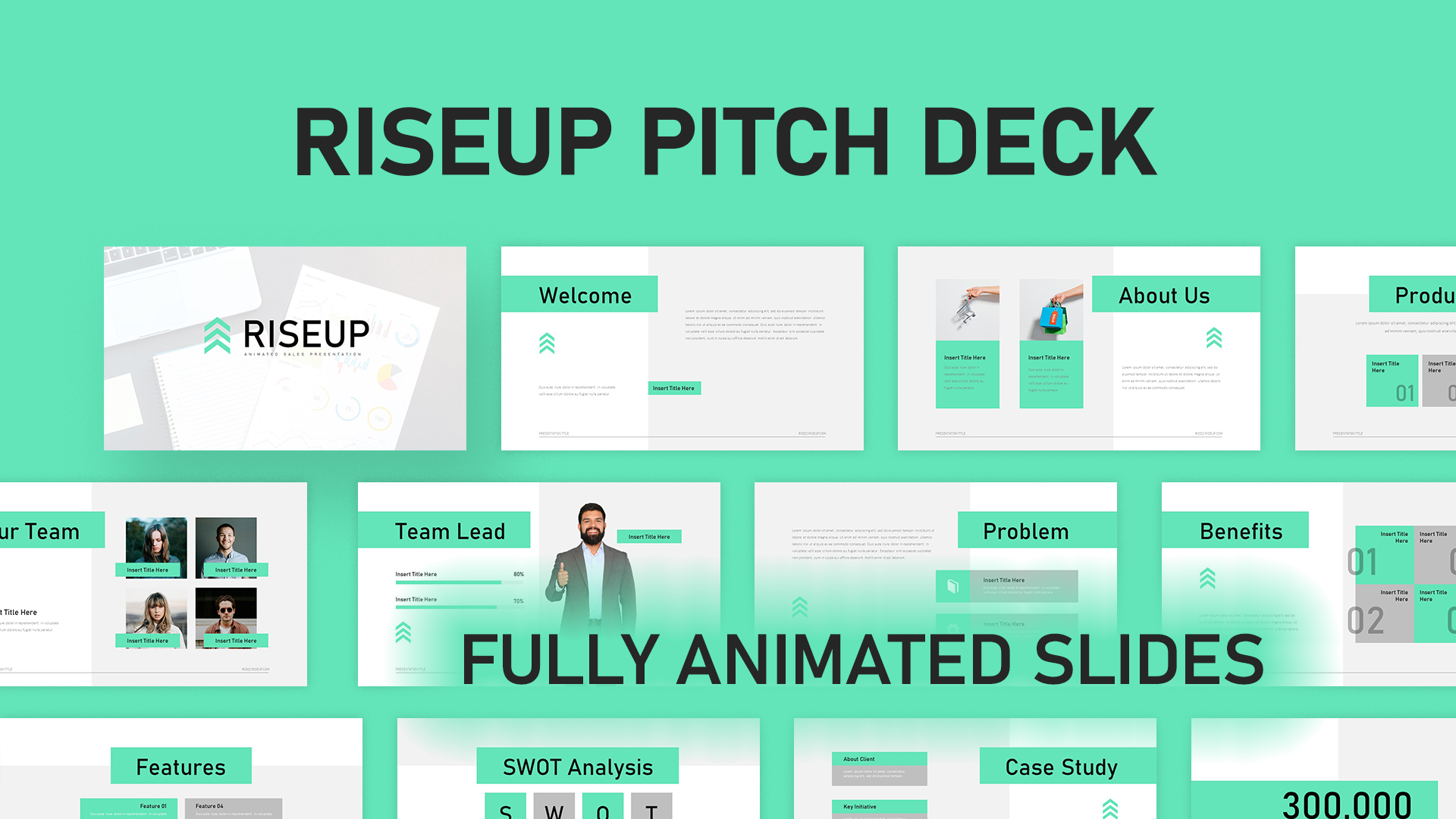 Riseup pitch deck template