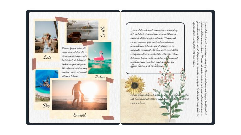 Free Google Slides Scrapbook Template PowerPoint