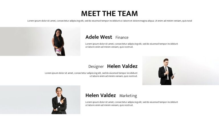 Free Meet the team Template PowerPoint & Google Slides