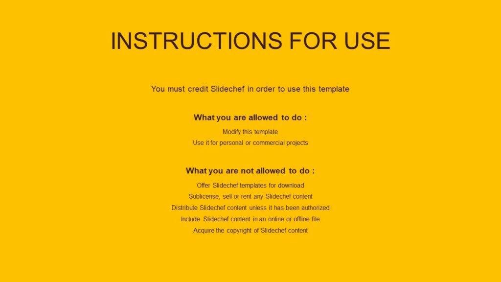 Instructions for use page