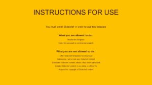 Instructions for use page