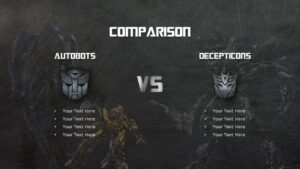 Autobots and decepticons comparison