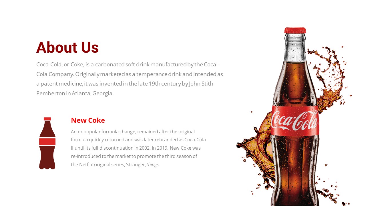 Coca cola about us template