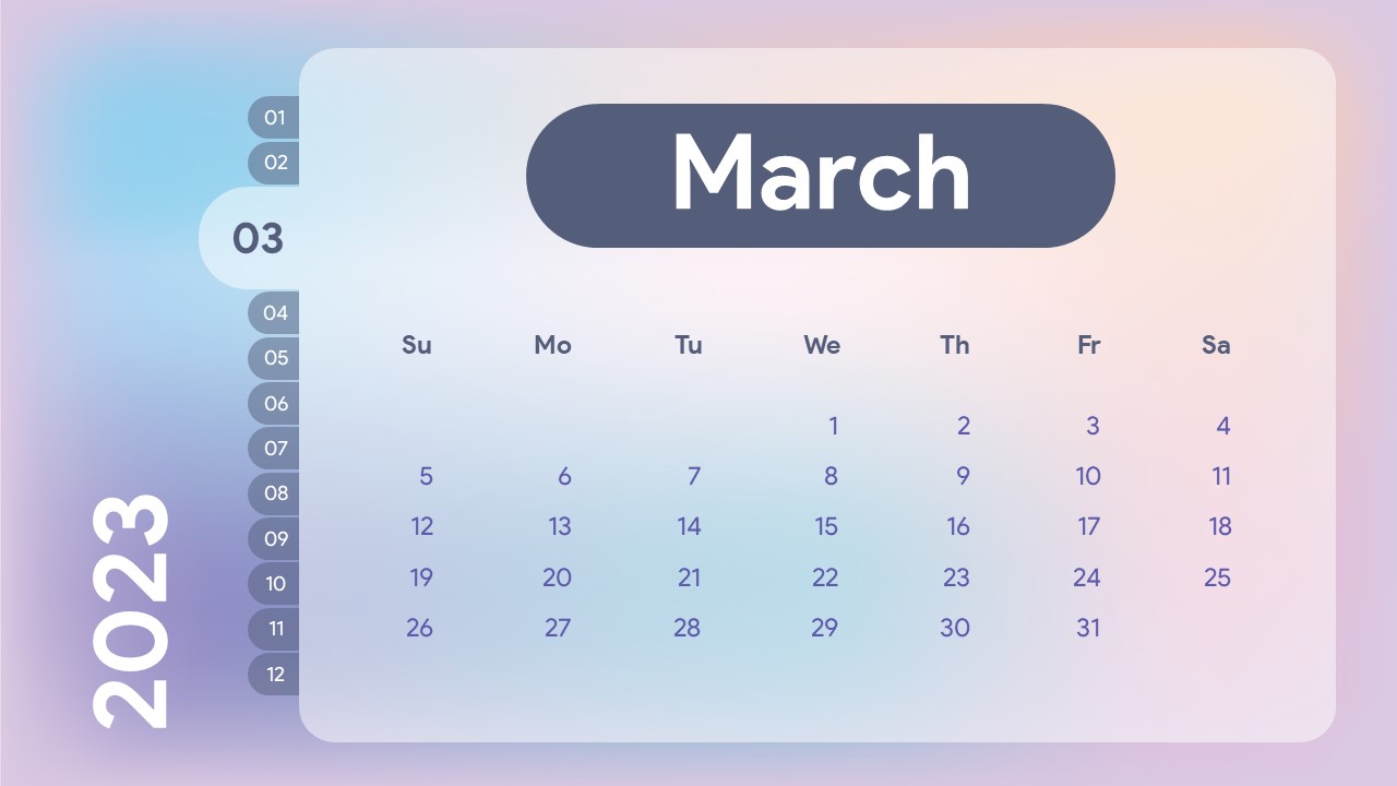 march 2023 calendar