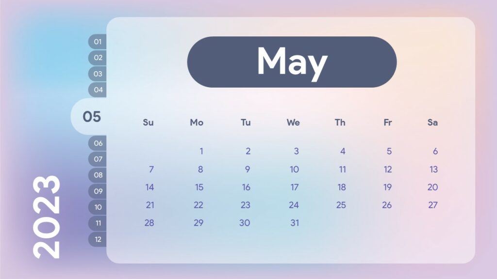 May 2023 calendar